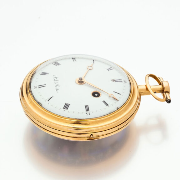 Very rare Swiss gold quarter repeating pocket watch Circa 1790 Very rare Swiss gold quarter repeating pocket watch Circa 1790