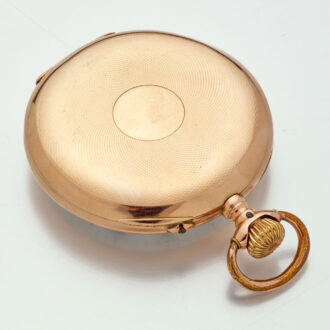 Swiss 14 carat gold IWC open faced pocket watch Circa 1905