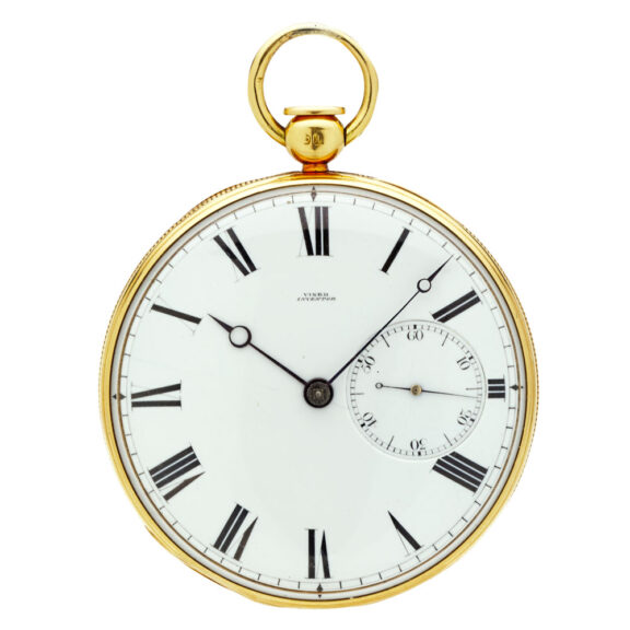 English gold pocket watch with pull-wind mechanism Circa 1837 English gold pocket watch with pull-wind mechanism Circa 1837
