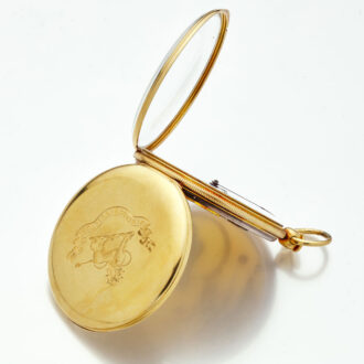English gold pocket watch with pull-wind mechanism Circa 1837