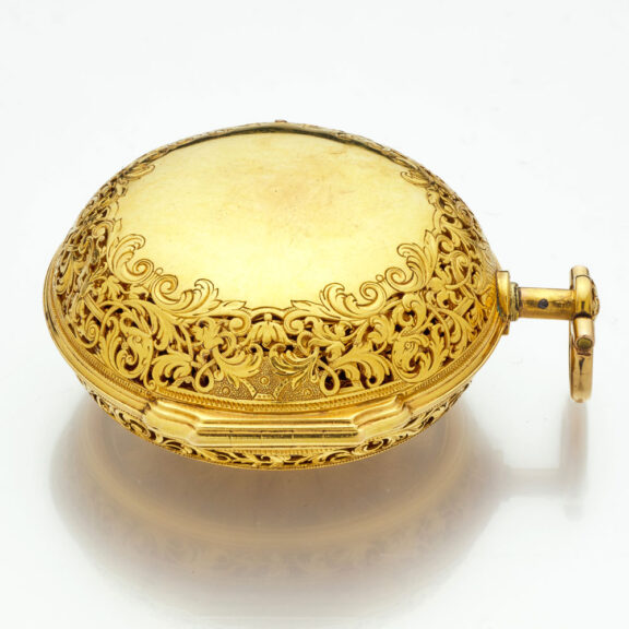Excellent English half quarter repeating verge watch Circa 1740 Excellent English half quarter repeating verge watch Circa 1740