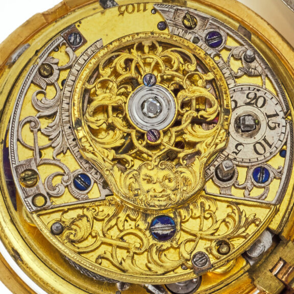 Excellent English half quarter repeating verge watch Circa 1740 Excellent English half quarter repeating verge watch Circa 1740