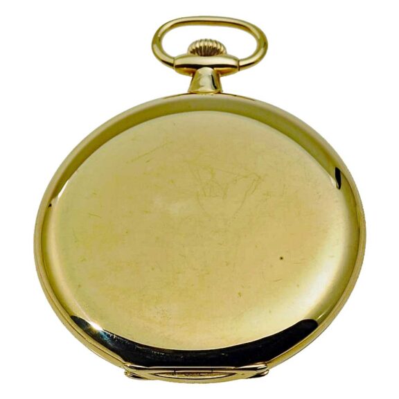Swiss thin full hunting cased gold pocket watch Circa 1918 Swiss thin full hunting cased gold pocket watch Circa 1918