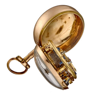A Swiss verge watch in gold and enamel pair cases Circa 1760