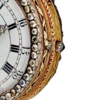 A Swiss verge watch in gold and enamel pair cases Circa 1760