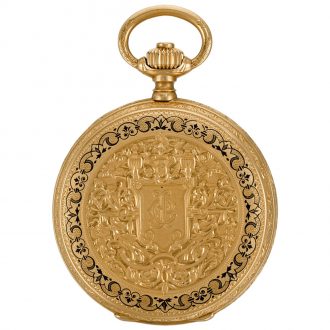 German decoratively engraved keyless lever watch Circa 1892