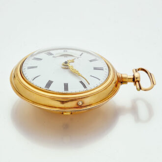 English 18 carat gold double cased verge watch Circa 1790