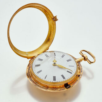 English 18 carat gold double cased verge watch Circa 1790