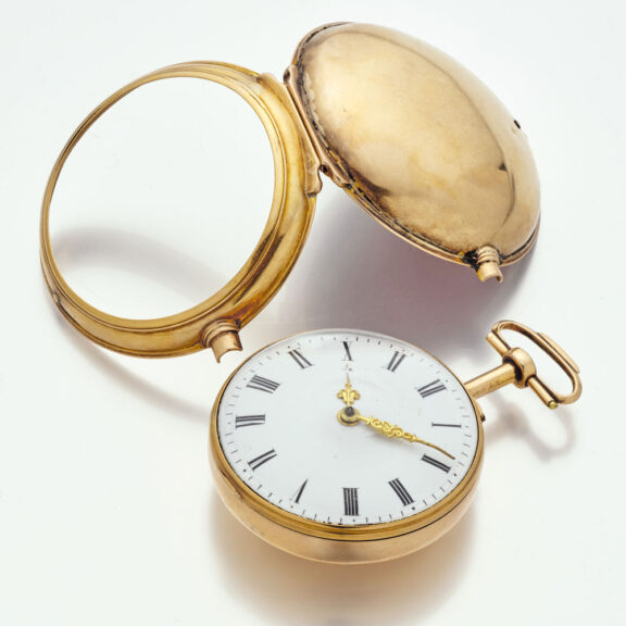 English 18 carat gold double cased verge watch Circa 1790 English 18 carat gold double cased verge watch Circa 1790