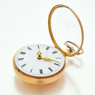 English 18 carat gold double cased verge watch Circa 1790