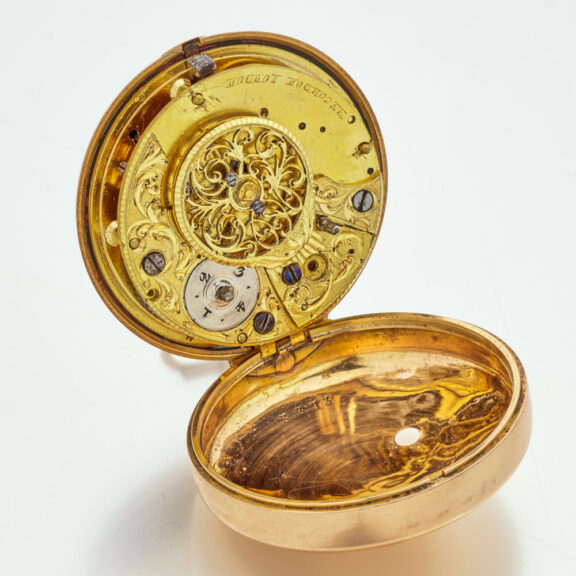 English 18 carat gold double cased verge watch Circa 1790 English 18 carat gold double cased verge watch Circa 1790