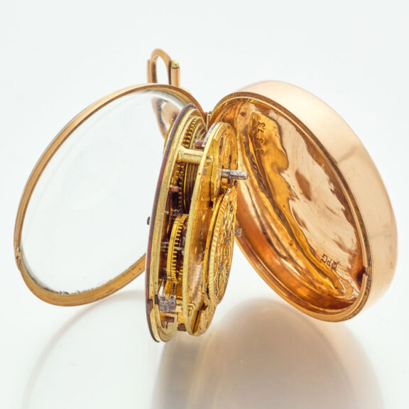 English 18 carat gold double cased verge watch Circa 1790 English 18 carat gold double cased verge watch Circa 1790