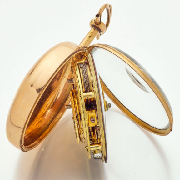 English 18 carat gold double cased verge watch Circa 1790 English 18 carat gold double cased verge watch Circa 1790
