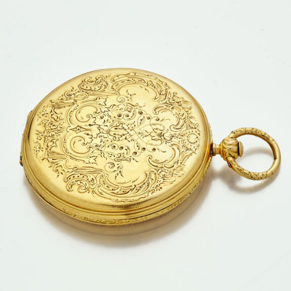 Swiss 18 carat gold two time zones lever watch Circa 1840 Swiss 18 carat gold two time zones lever watch Circa 1840