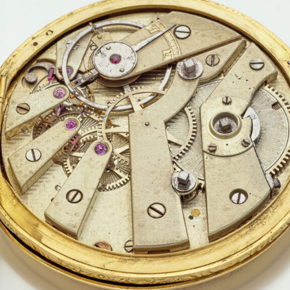Swiss 18 carat gold two time zones lever watch Circa 1840 Swiss 18 carat gold two time zones lever watch Circa 1840