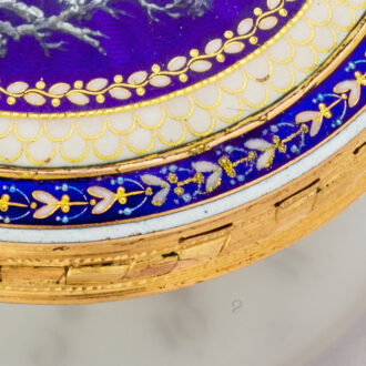 French gold quarter repeater with classical scene Circa 1785