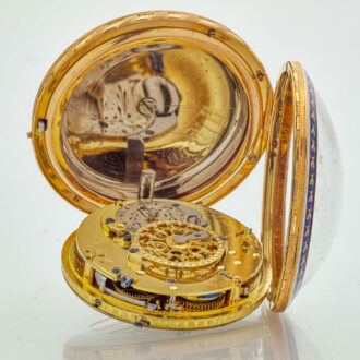 French gold quarter repeater with classical scene Circa 1785