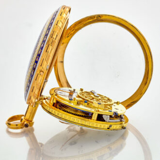 French gold quarter repeater with classical scene Circa 1785