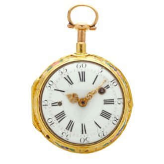 Fine French gold and enamel quarter repeating watch Circa 1740 Fine French gold and enamel quarter repeating watch Circa 1740