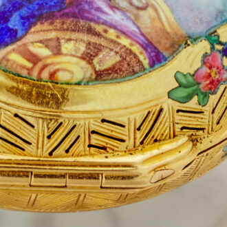 Fine French gold and enamel quarter repeating watch Circa 1740 Fine French gold and enamel quarter repeating watch Circa 1740