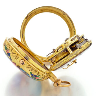 Fine French gold and enamel quarter repeating watch Circa 1740 Fine French gold and enamel quarter repeating watch Circa 1740