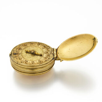 Unusual English brass verge watch in 1610-1620 style Circa 1720