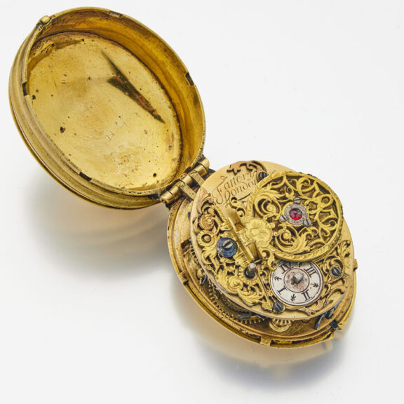 Unusual English brass verge watch in 1610-1620 style Circa 1720 Unusual English brass verge watch in 1610-1620 style Circa 1720