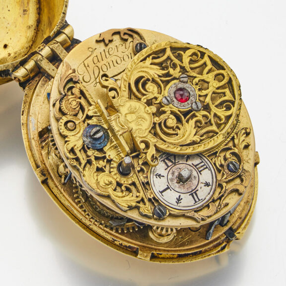 Unusual English brass verge watch in 1610-1620 style Circa 1720 Unusual English brass verge watch in 1610-1620 style Circa 1720