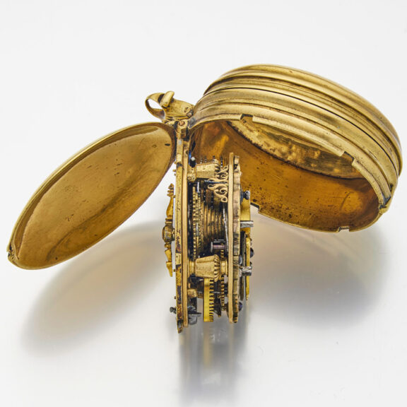 Unusual English brass verge watch in 1610-1620 style Circa 1720 Unusual English brass verge watch in 1610-1620 style Circa 1720