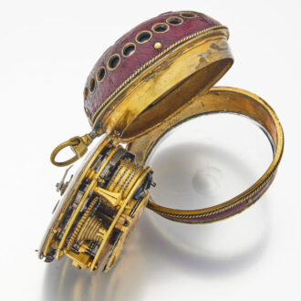 Rare French quarter repeater with leather outer case Circa 1700