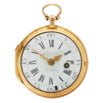 Fine French 20 carat gold keywind verge watch Circa 1740