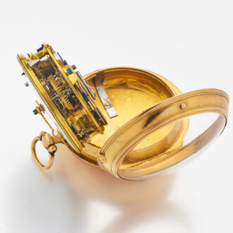 Fine French 20 carat gold keywind verge watch Circa 1740