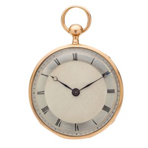French 18 carat gold quarter repeating cylinder watch Circa 1820