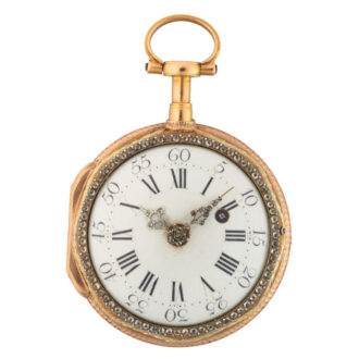 Exquisite gold pocket watch Marchand a Paris circa 1785 Exquisite gold pocket watch Marchand a Paris circa 1785