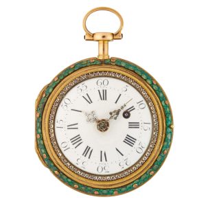 Exquisite gold shagreen watch by Marchand Circa 1785