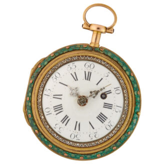 Exquisite gold pocket watch Marchand a Paris circa 1785 Exquisite gold shagreen pocket watch Marchand a Paris circa 1785