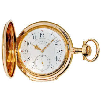 German heavy 18k gold Glashütte pocket watch Circa 1901