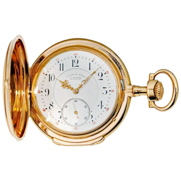 German heavy 18k gold Glashütte pocket watch Circa 1901