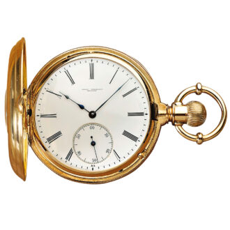 German gold half hunting cased pocket watch Circa 1870