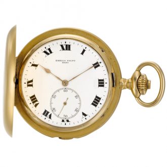 Swiss two train trip minute repeating carillon clock watch Circa 1910