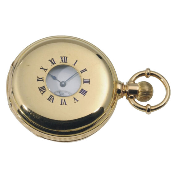 German gold half hunting cased pocket watch Circa 1870 German gold half hunting cased pocket watch Circa 1870