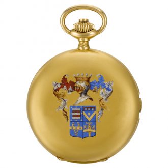 Swiss two train trip minute repeating carillon clock watch Circa 1910