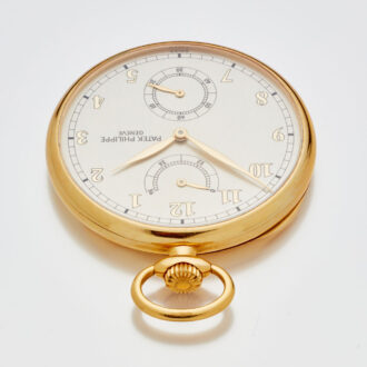 Swiss gold watch with power reserve by Patek Philippe Circa 1998