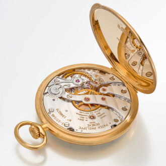 Swiss gold watch with power reserve by Patek Philippe Circa 1998