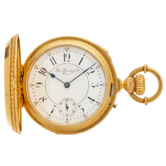 Heavy Swiss watch with extraordinary winding system Circa 1880