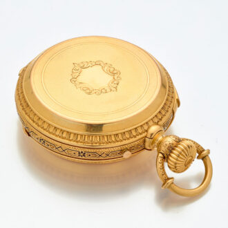 Heavy Swiss watch with extraordinary winding system Circa 1880