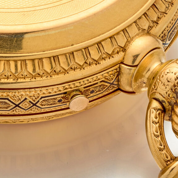 Heavy Swiss watch with extraordinary winding system Circa 1880 Heavy Swiss watch with extraordinary winding system Circa 1880
