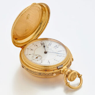 Heavy Swiss watch with extraordinary winding system Circa 1880