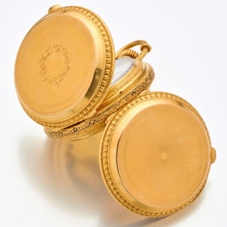 Heavy Swiss watch with extraordinary winding system Circa 1880