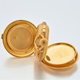 Heavy Swiss watch with extraordinary winding system Circa 1880